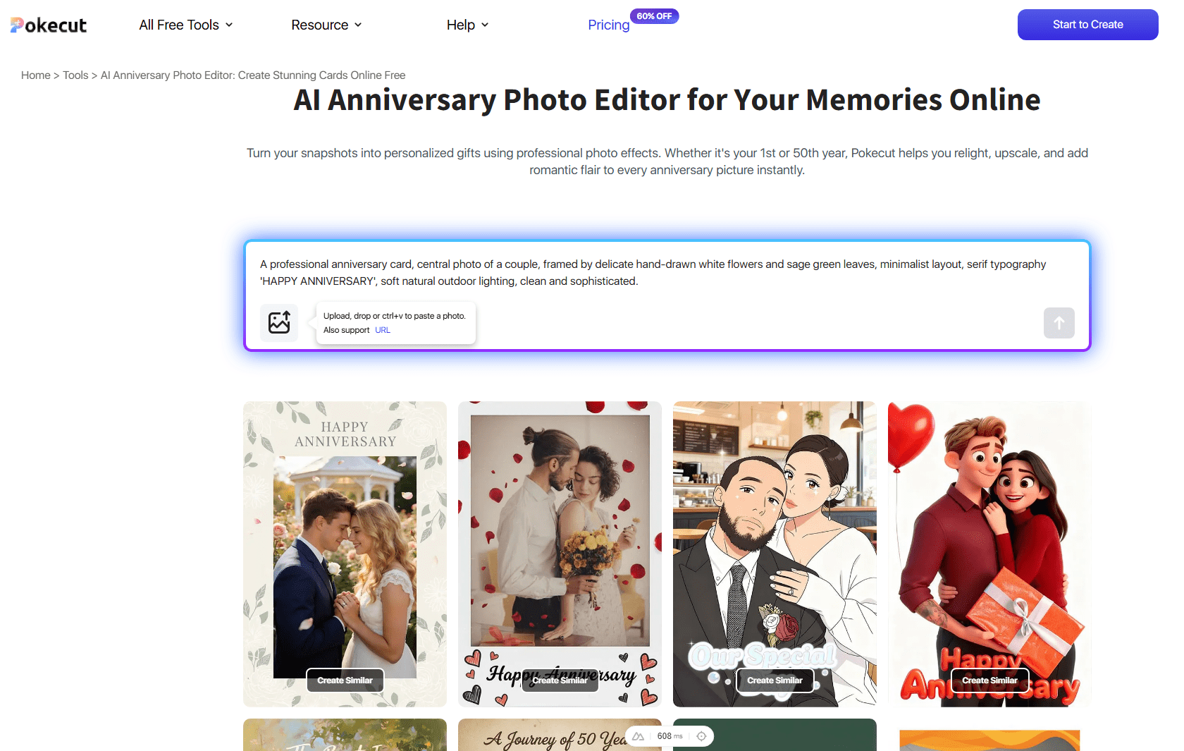 AI Anniversary Photo Editor Create Stunning Cards Online Free Pokecut