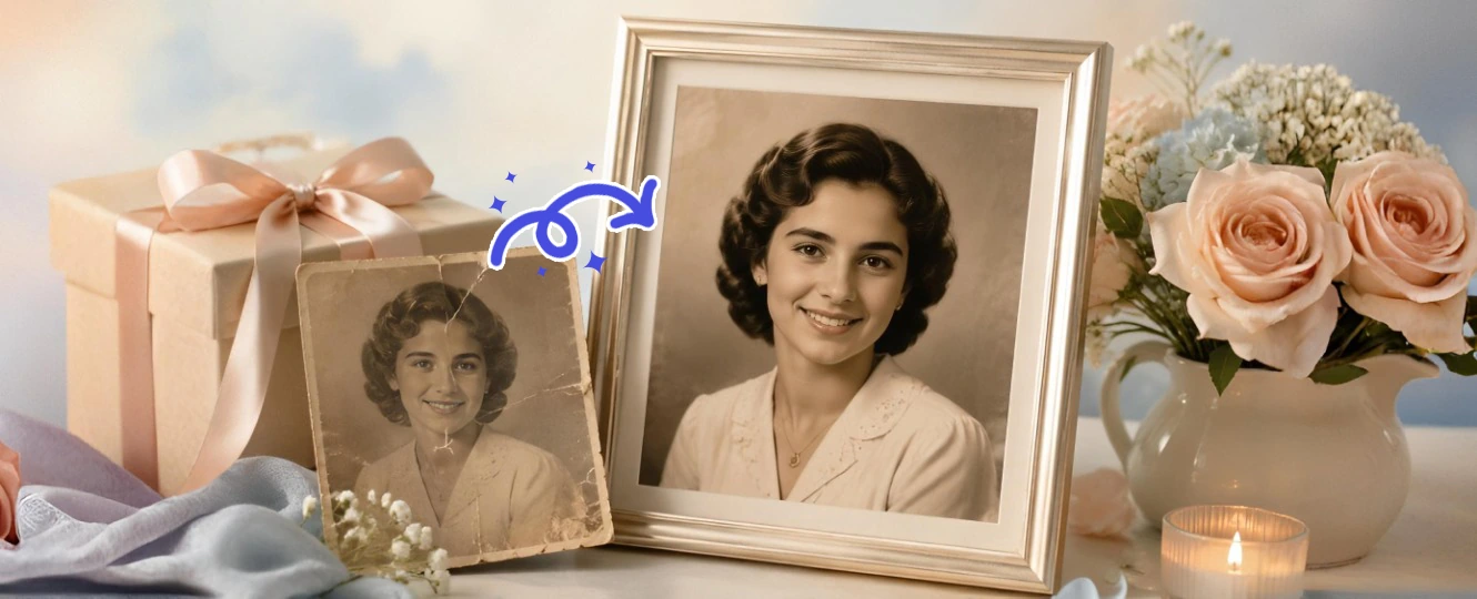 Print a restored old photo as a meaningful gift
