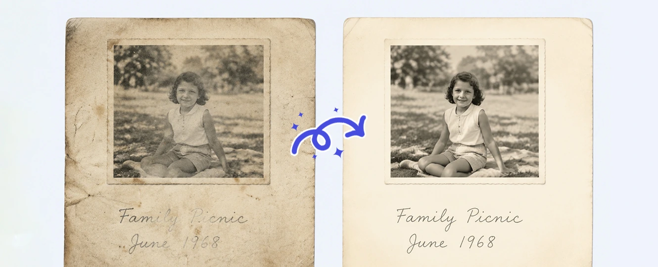 Clean scanned records and old photo labels