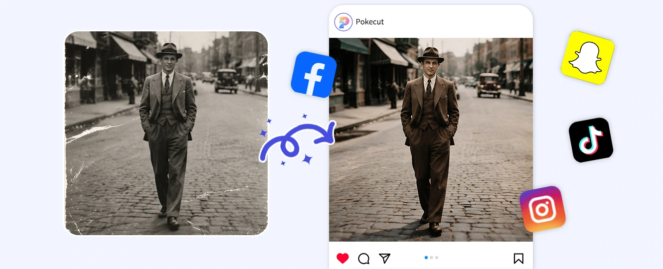 Share old photo restoration before and after online