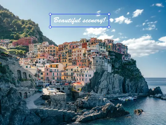 Signature overlaid on photo background with transparency.