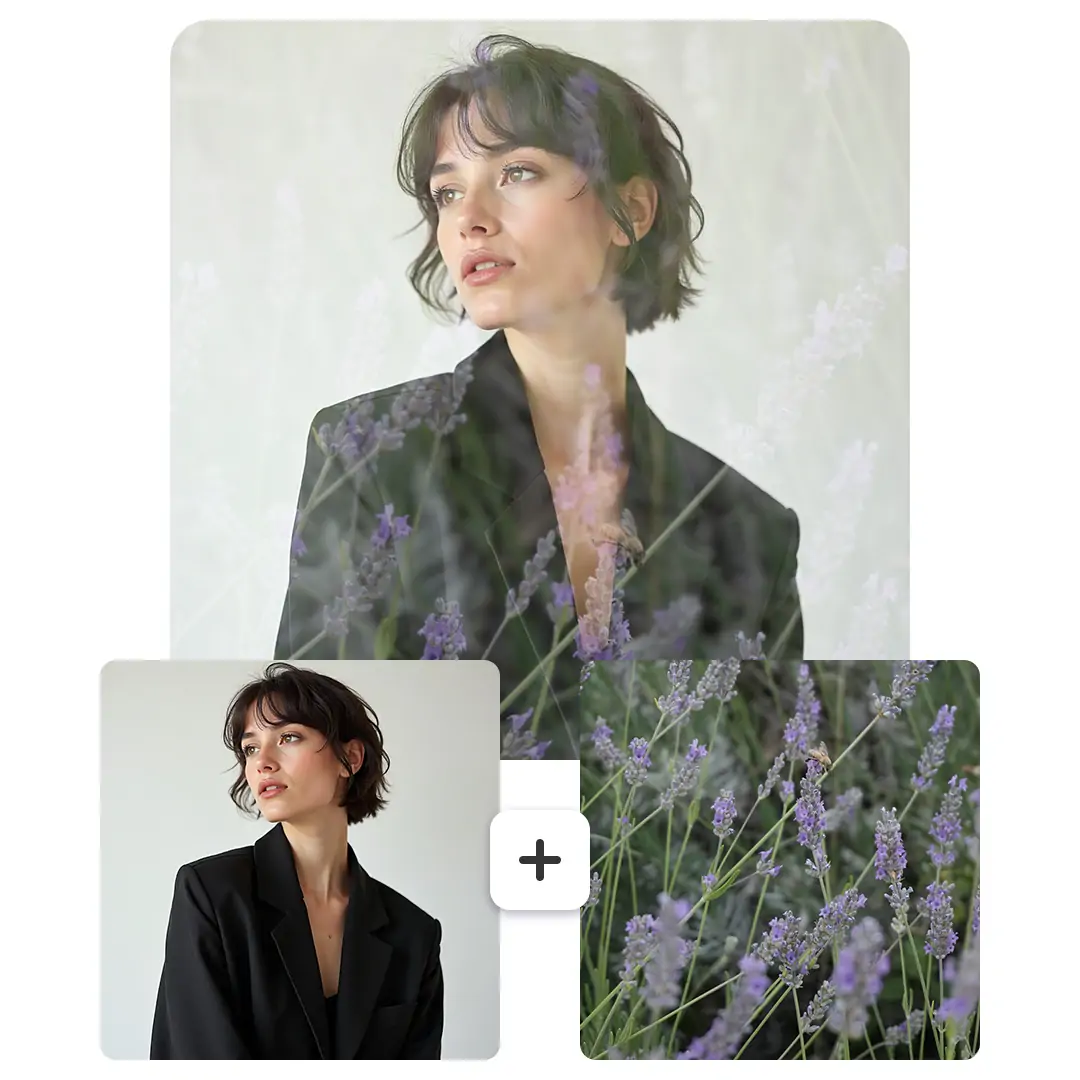 Photo blender creates professional blended images online for free