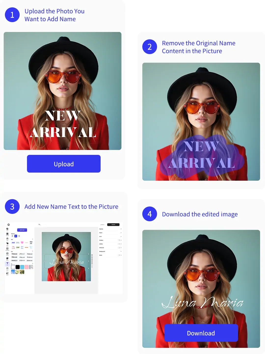 The process of using Pokecut name photo editor to add name on photos