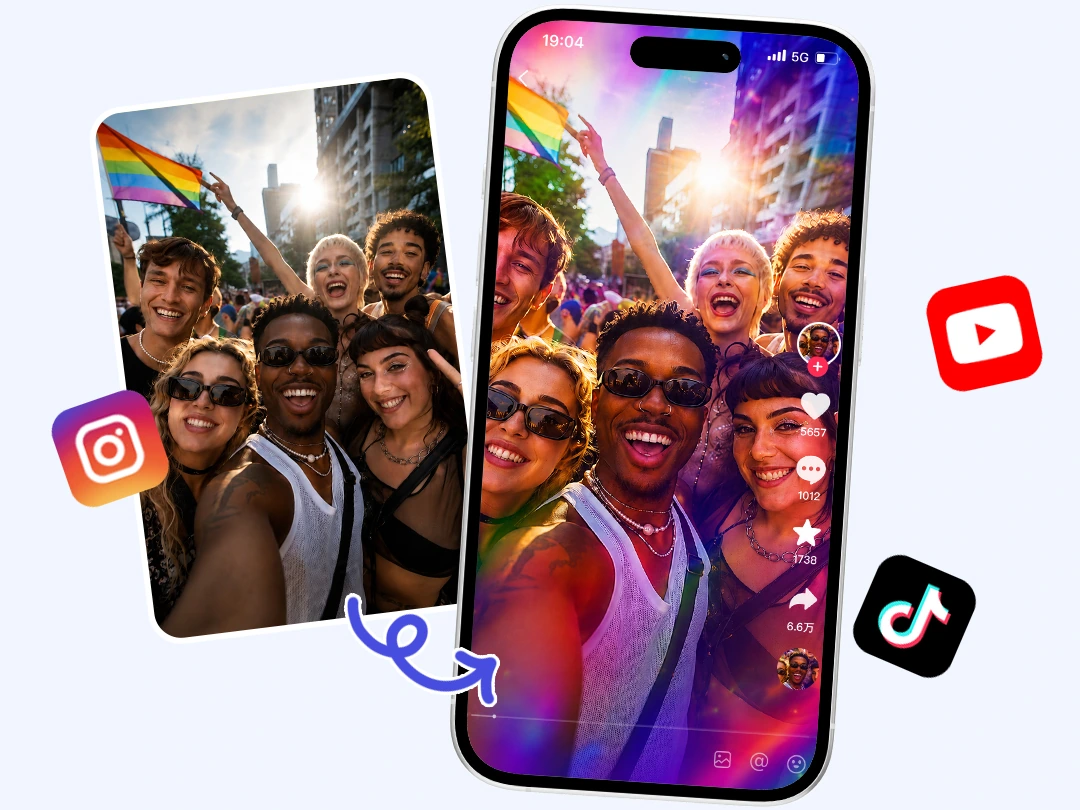 Turn parade photos into bright Pride Month social posts