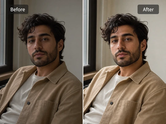 Low light portrait improved after photo rating feedback
