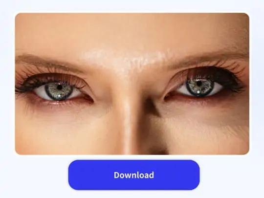 After removing red eye, click the download button to save the HD photo.