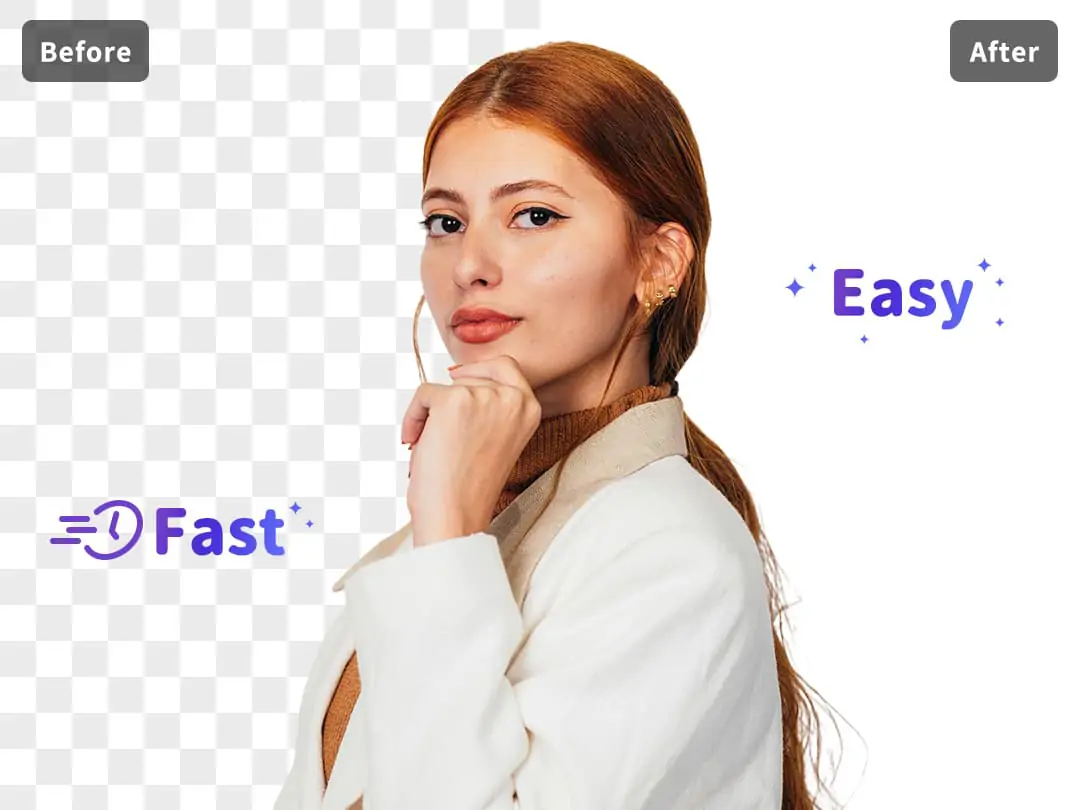 Use Pokecut to get checkered background off image quickly