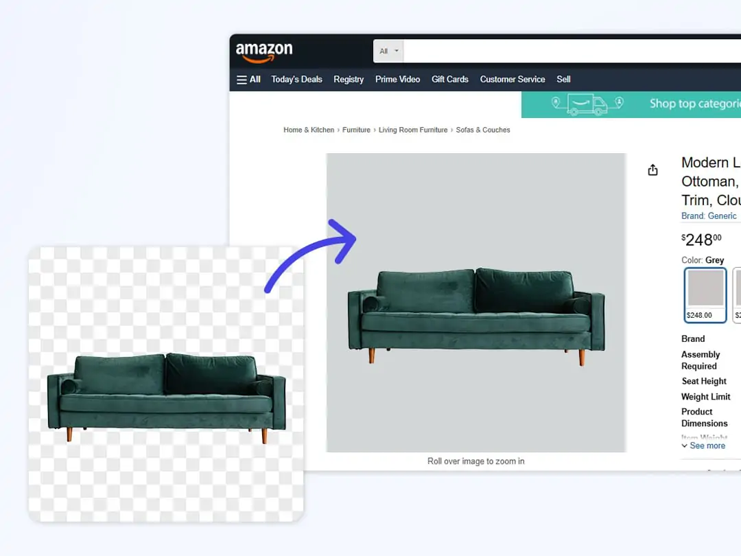Use Pokecut to remove checkered background to have better performance in E-commerce