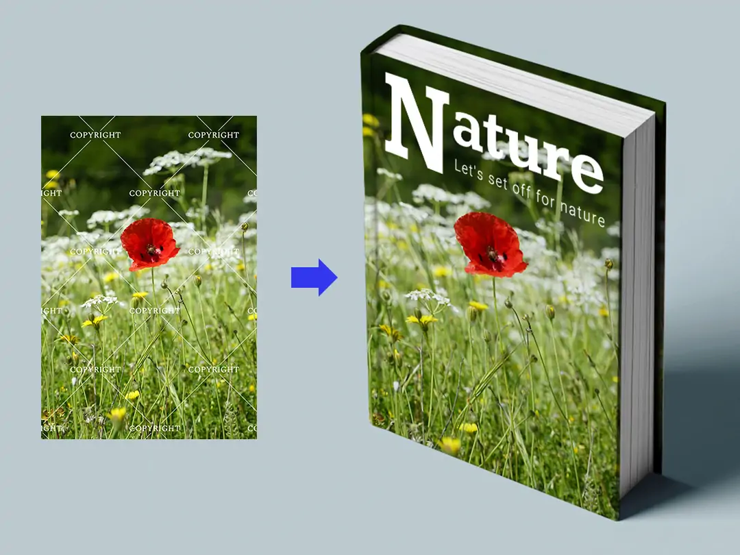 Get rid of copyright on picture for a flawless visual effect
