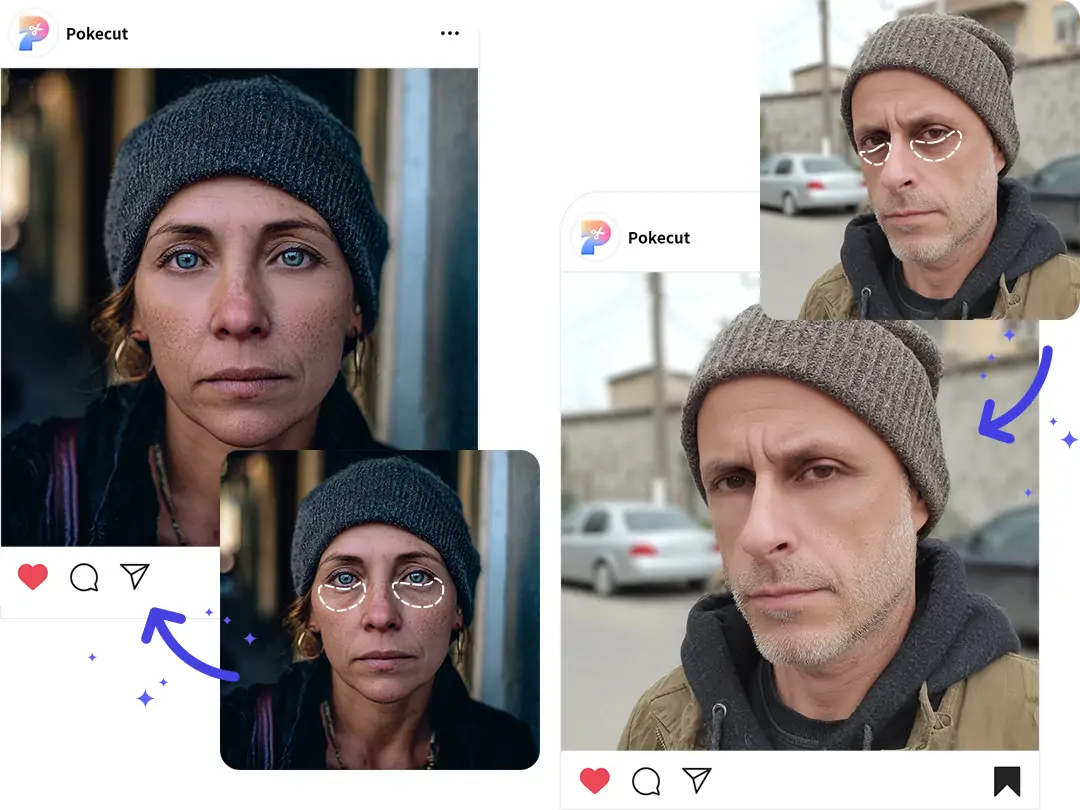 Use Pokecut to remove bags for better performance in social media