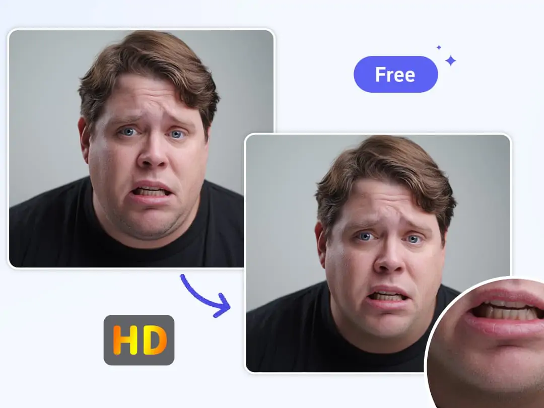 Remove a double chin from a photo online for free with high quality