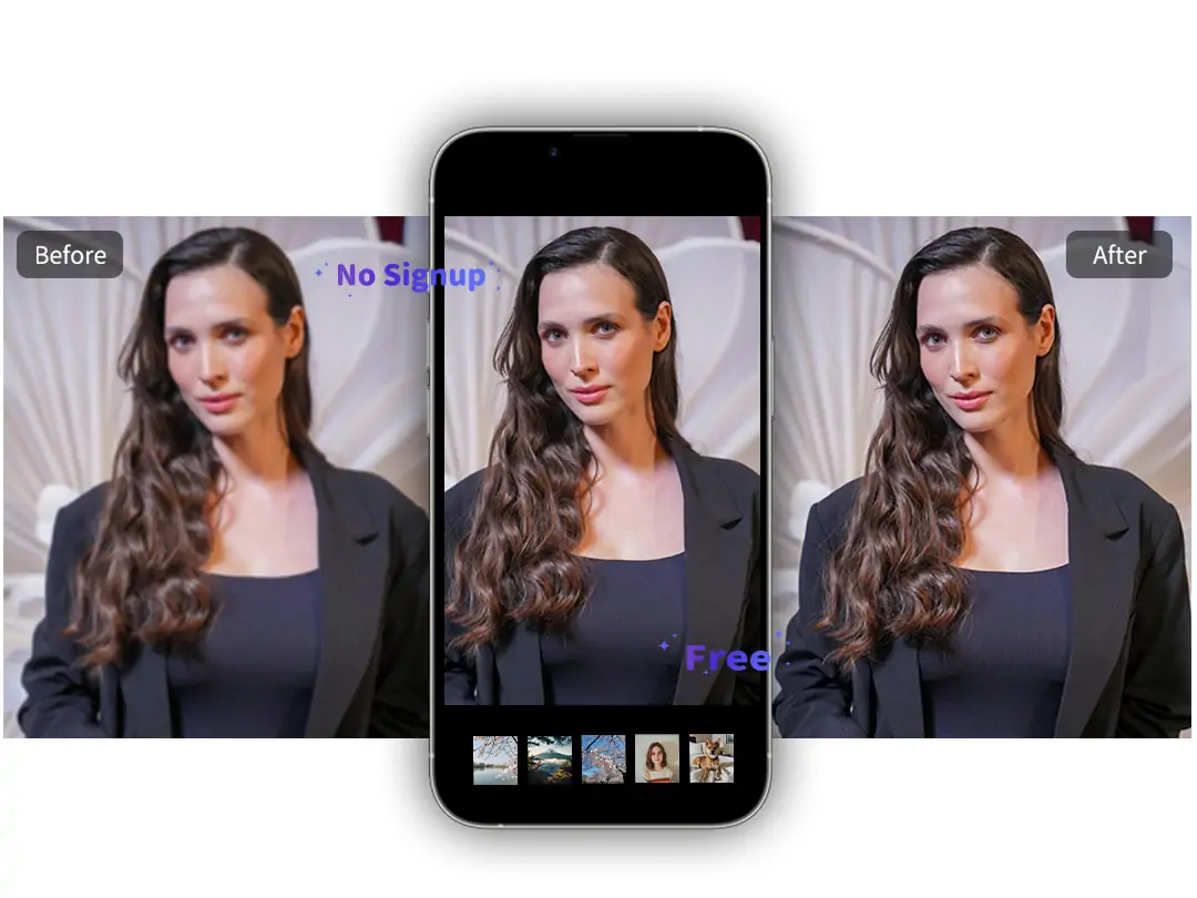 Use Pokecut's Photo Enhancer to remove JPEG artifact on laptop, tablet, and smartphone anytime and anywhere