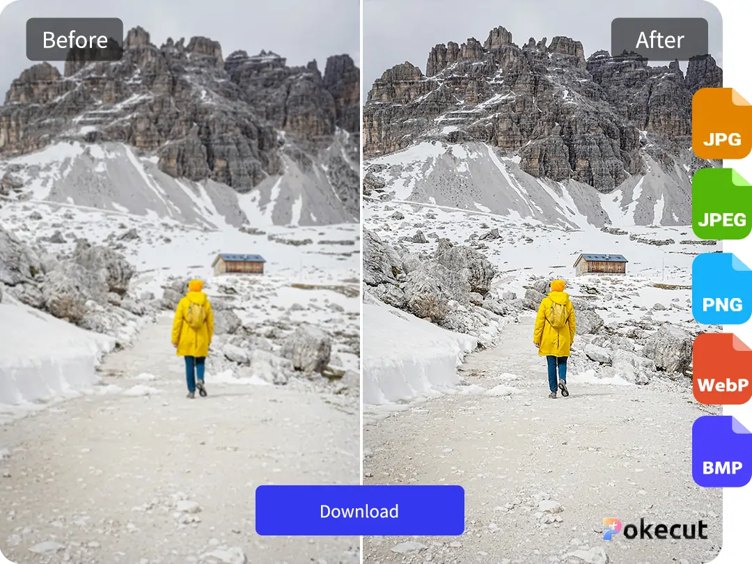 Pokecut supports different image formats for image artifact removal