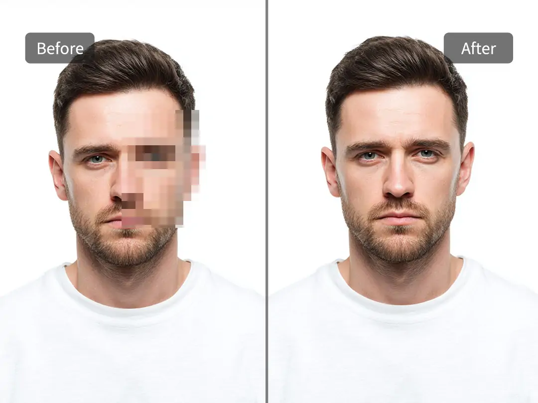 Get mosaic removed from id or badge photos
