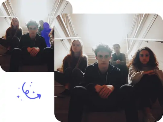 Eliminate one person from a group photo.