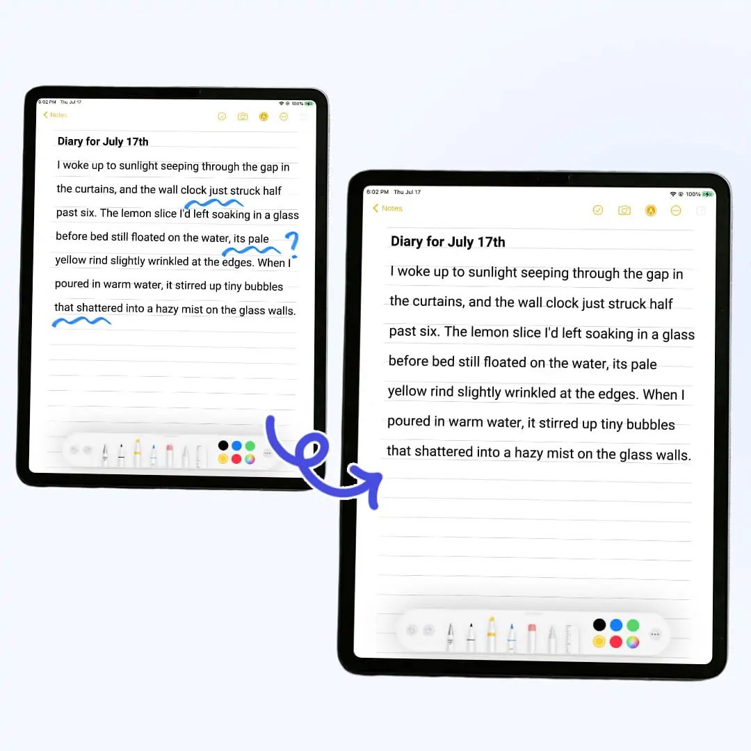 The magic removal tool can remove scribbles from screenshot images of family photos