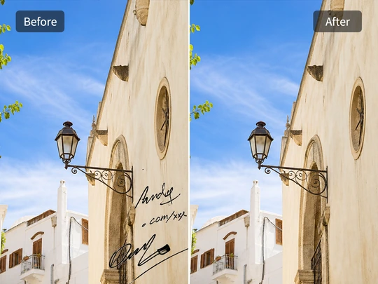 Remove paintbrush watermark from a screenshot