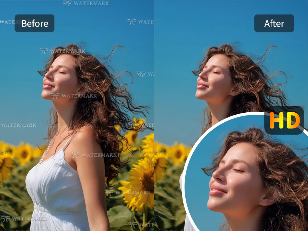 Clean watermark removal with image clarity retained