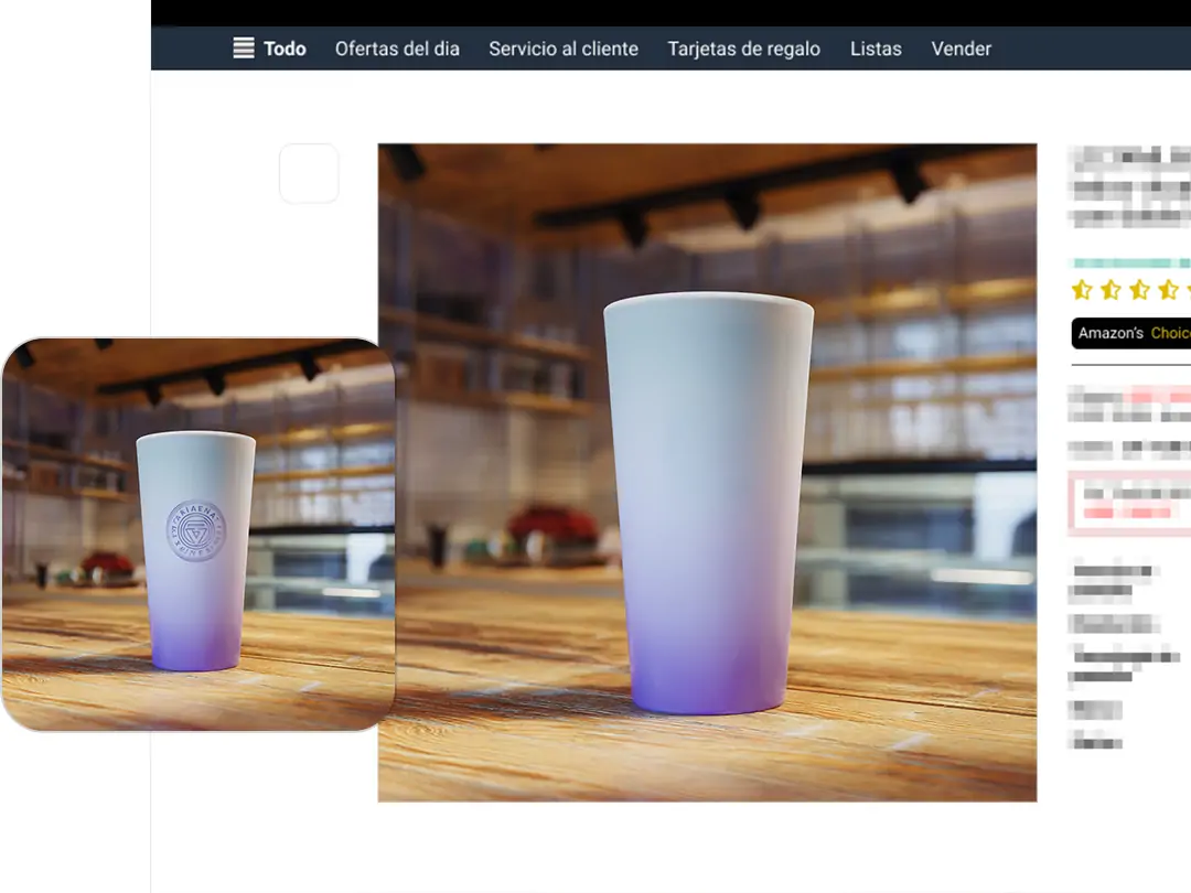 Trademark logo being removed from a product photo for eCommerce
