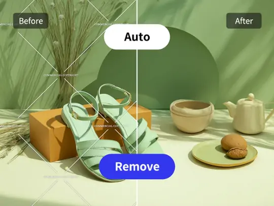 Brush over the watermark area to remove.