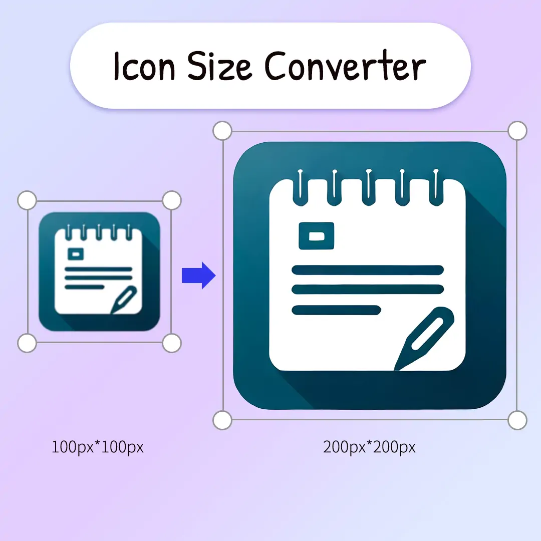 Use Pokecut’s icon size converter to make your icons better fit the display screen.