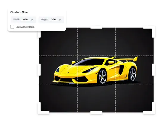 Enter the new width and height for the icon image.