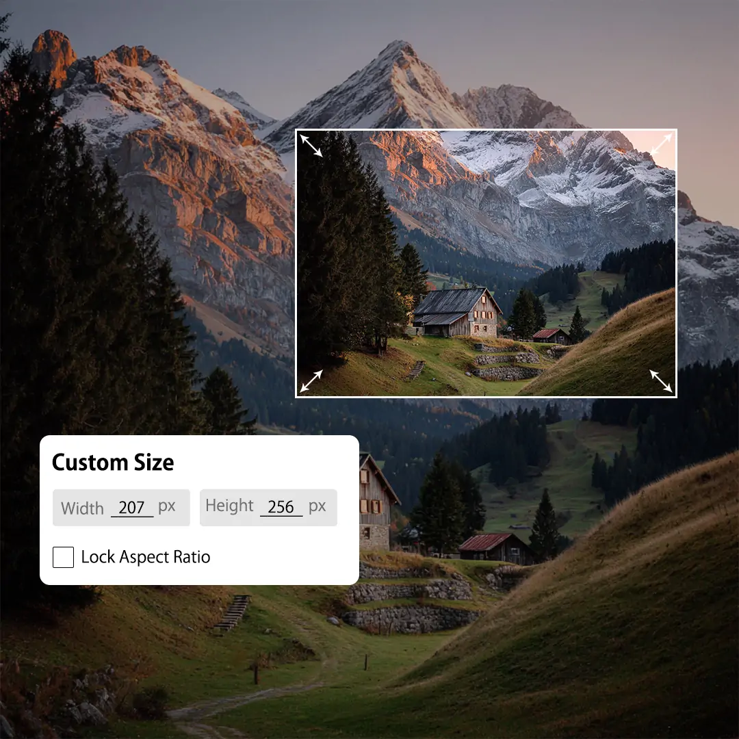Before and after comparison of a JPG image resized online with no quality loss
