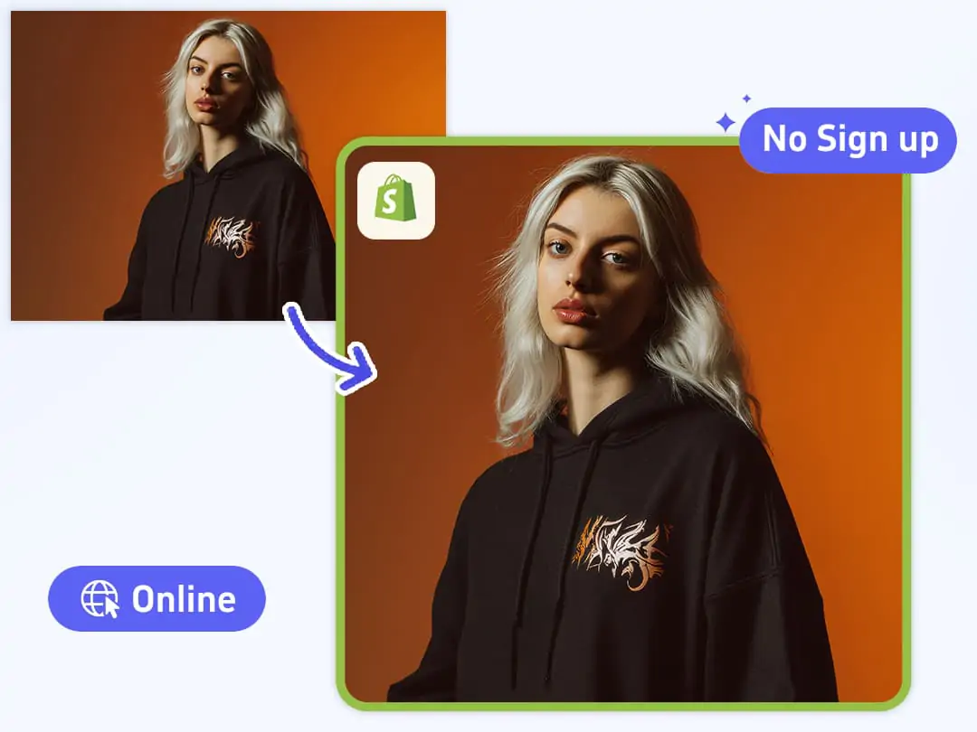 Crop pictures to Shopify size online