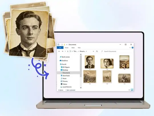 Digitaliza álbumes familiares y restaura fotos online
