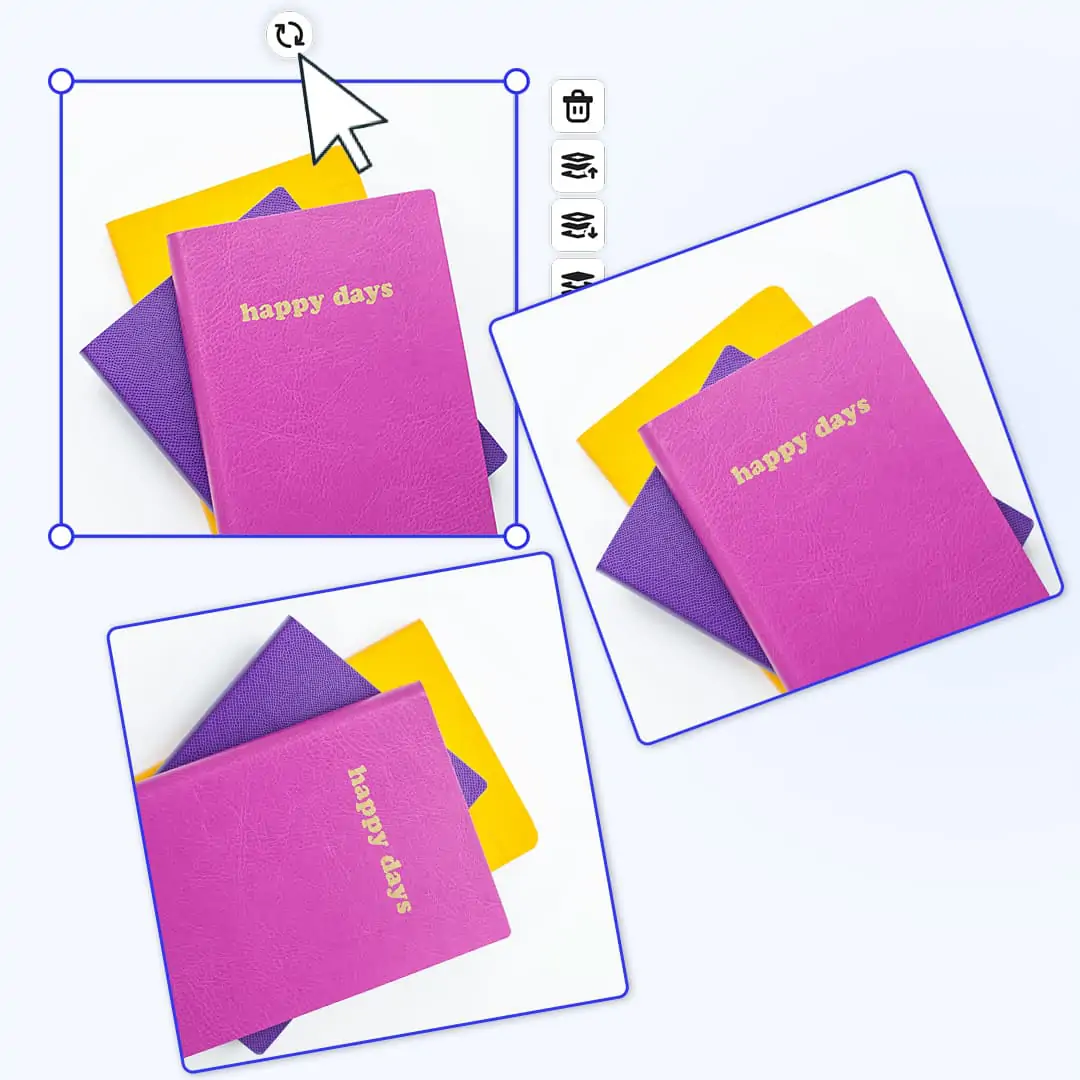 Rotate the image to different angles