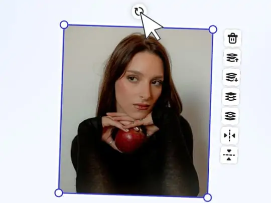 Rotate the image to any angle you like.
