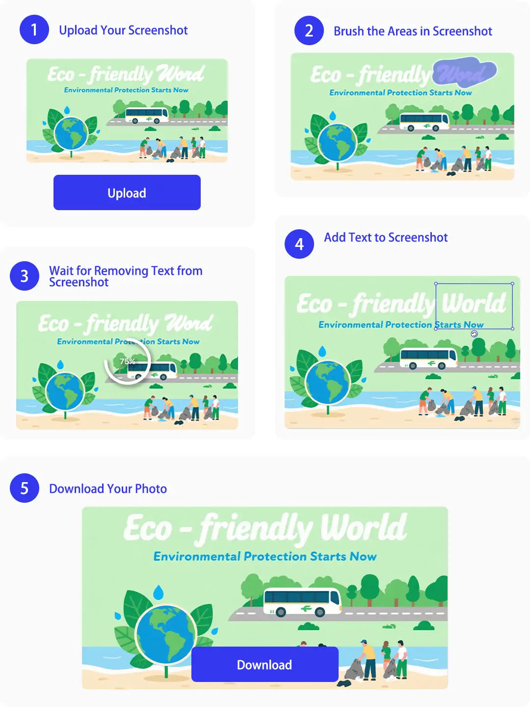 The Process of editing screenshot text with Pokecut