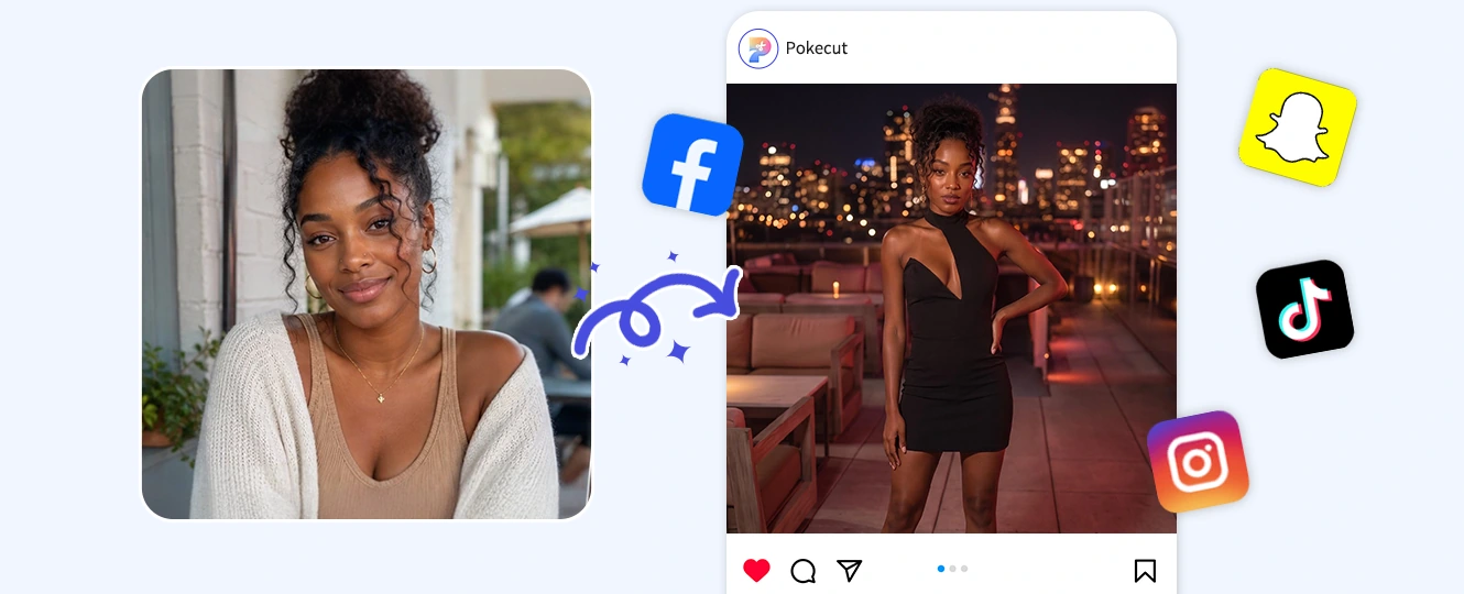Sexy social media portrait for creator content