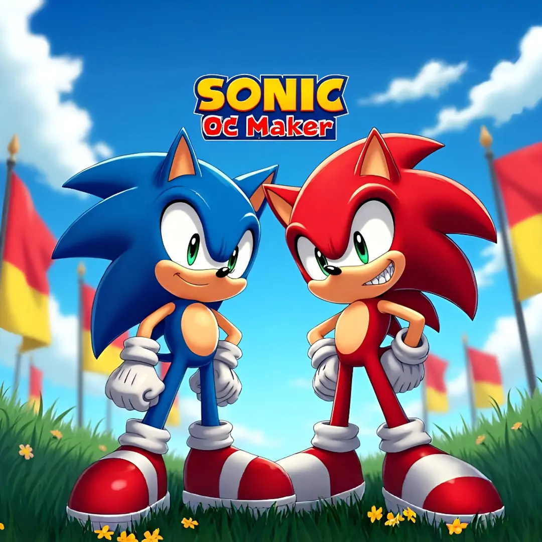 A lineup of custom Sonic OC characters generated by Pokecut