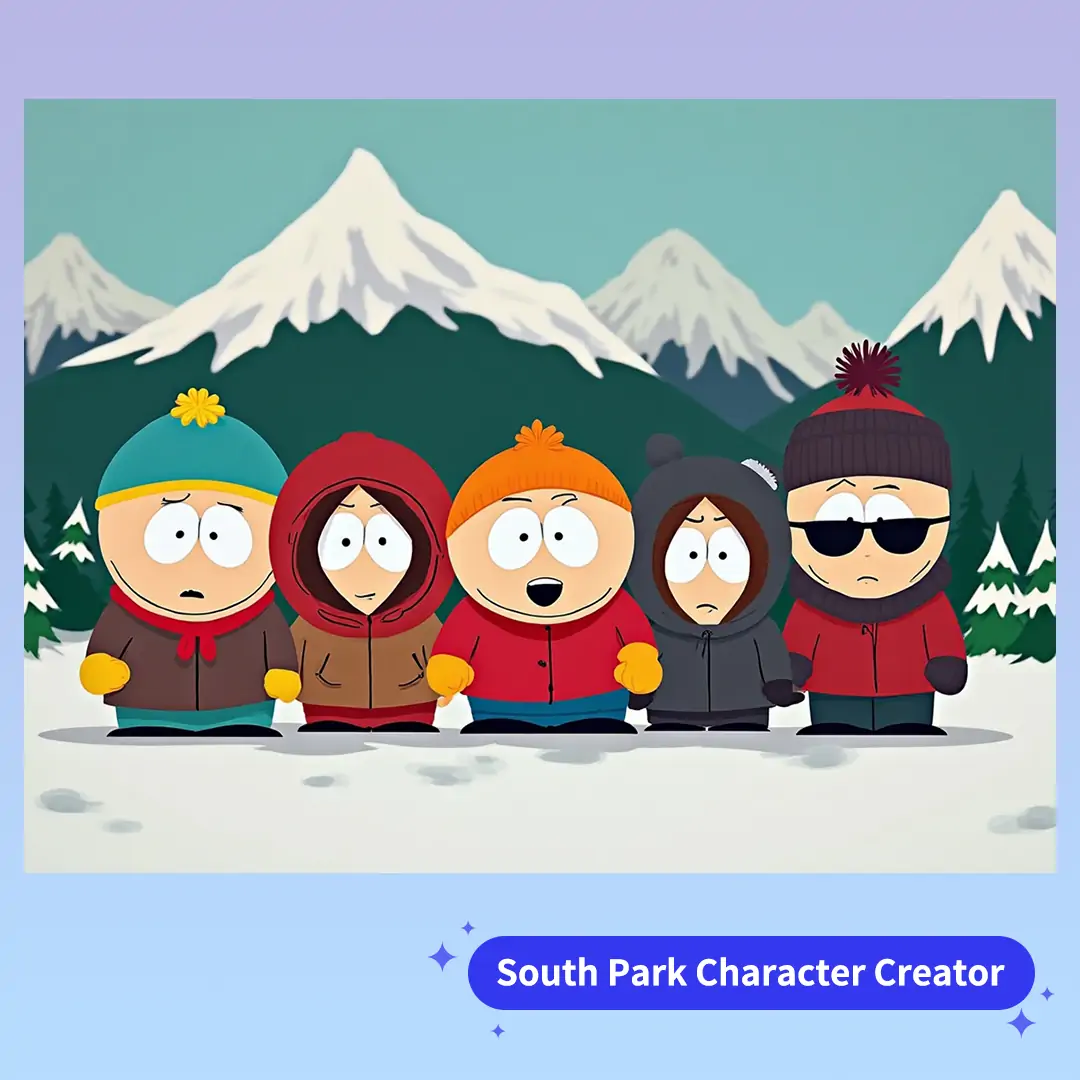 Use Pokecut’s South Park character creator to design your own South Park-style characters.