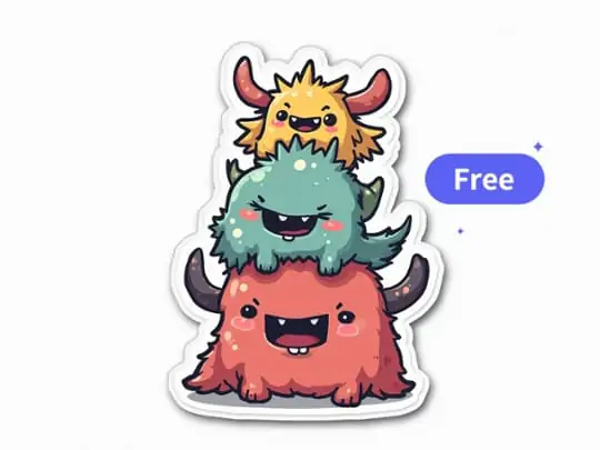 Generate AI stickers for free with Pokecut's AI sticker generator.