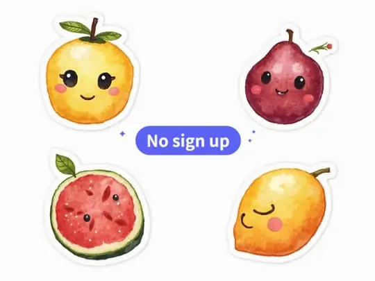 Instantly download AI stickers without signup.
