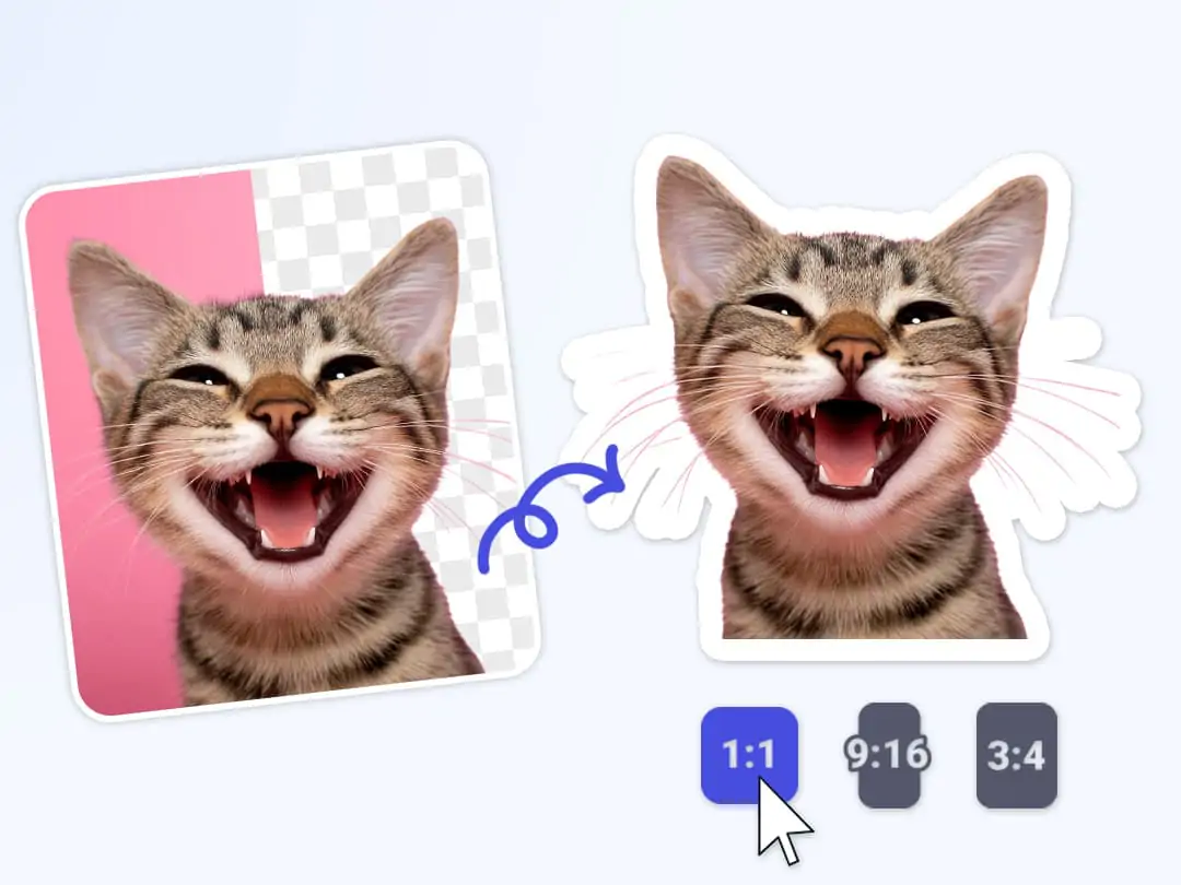 Un clic para generar stickers de WhatsApp con fondo transparente.