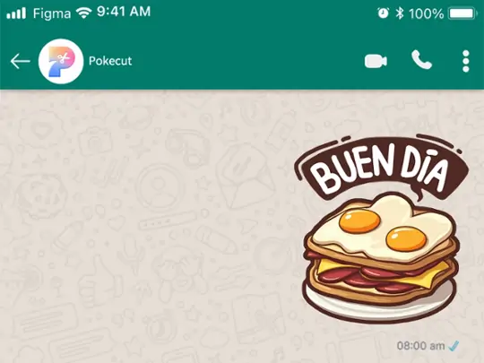 Crea stickers de saludo matutino ahora y envíalos a tus familiares y amigos.