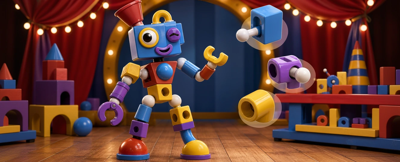 Build a toy-part TADC character from block shapes