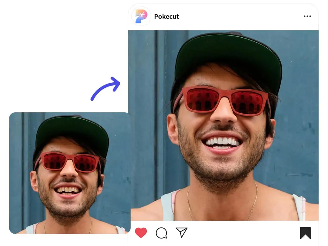 Post a photo with whitened teeth