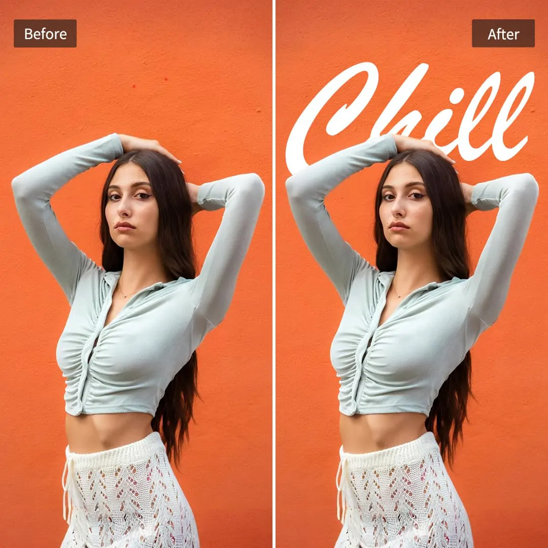 Remove background and add text behind any image you like