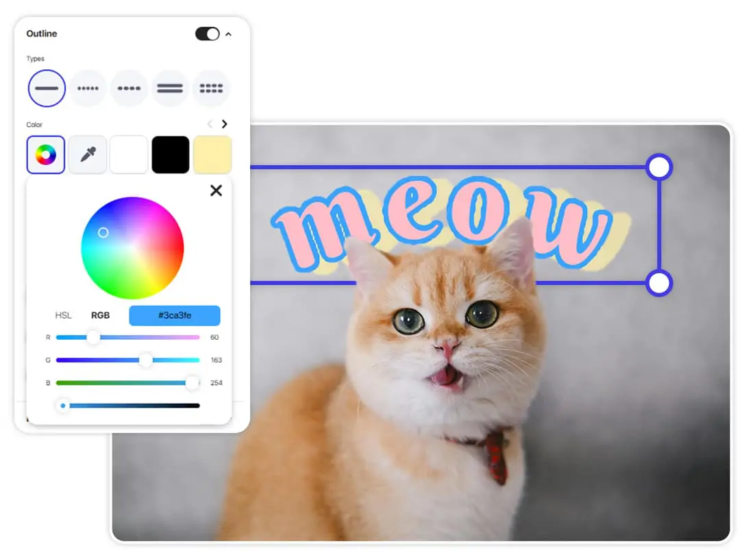 Customized text styles behind image
