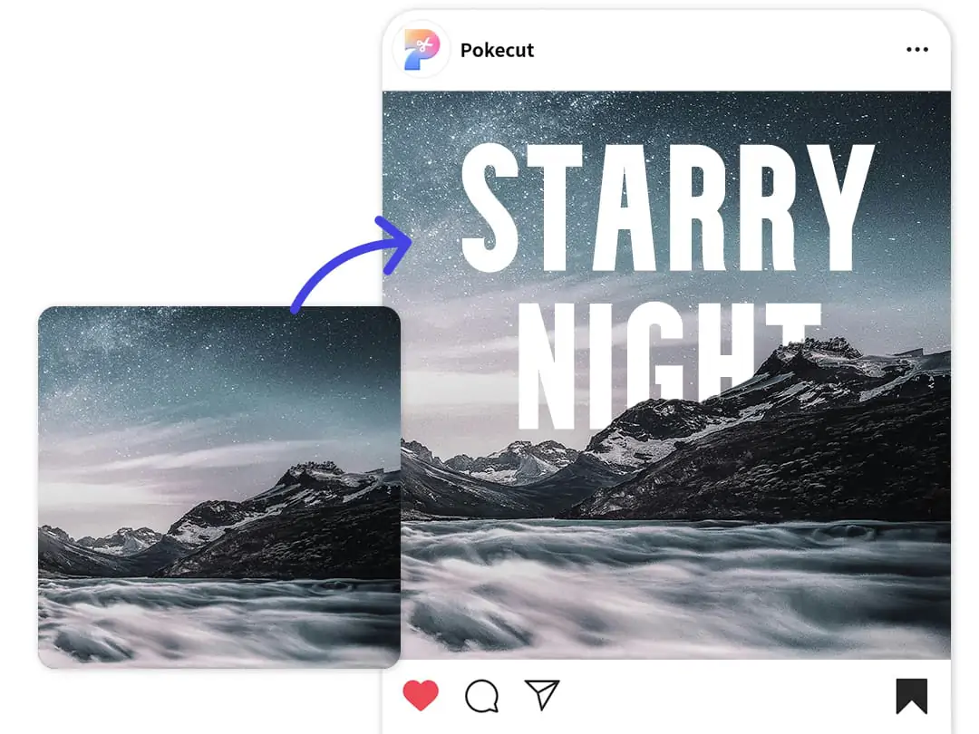 Text behind images for social media graphics