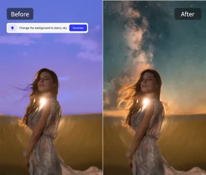 Gunakan Pokecut untuk mengganti latar belakang online gratis