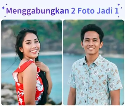 Penggabungan dua foto menjadi satu secara mudah dengan antarmuka Pokecut yang intuitif