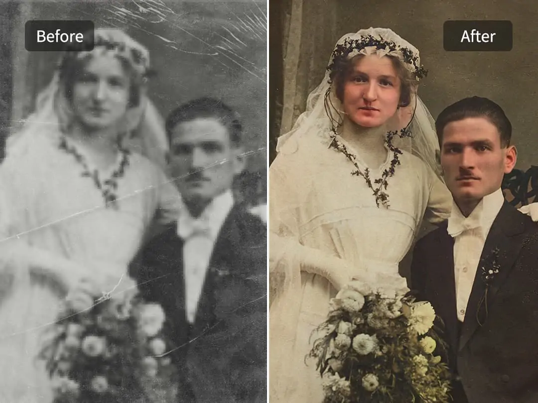 No need to go out, you can restore old photos online anytime and anywhere