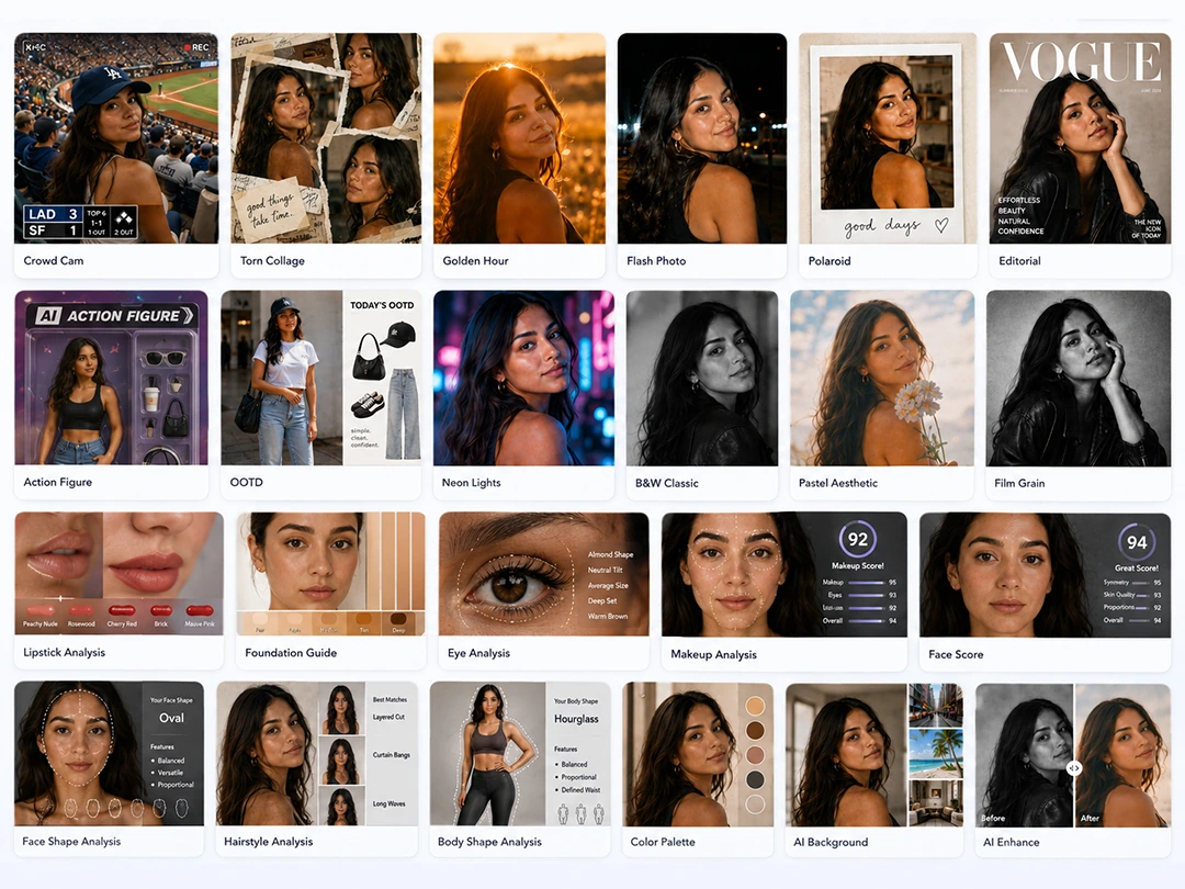 AI photo model templates inside Pokecut editor