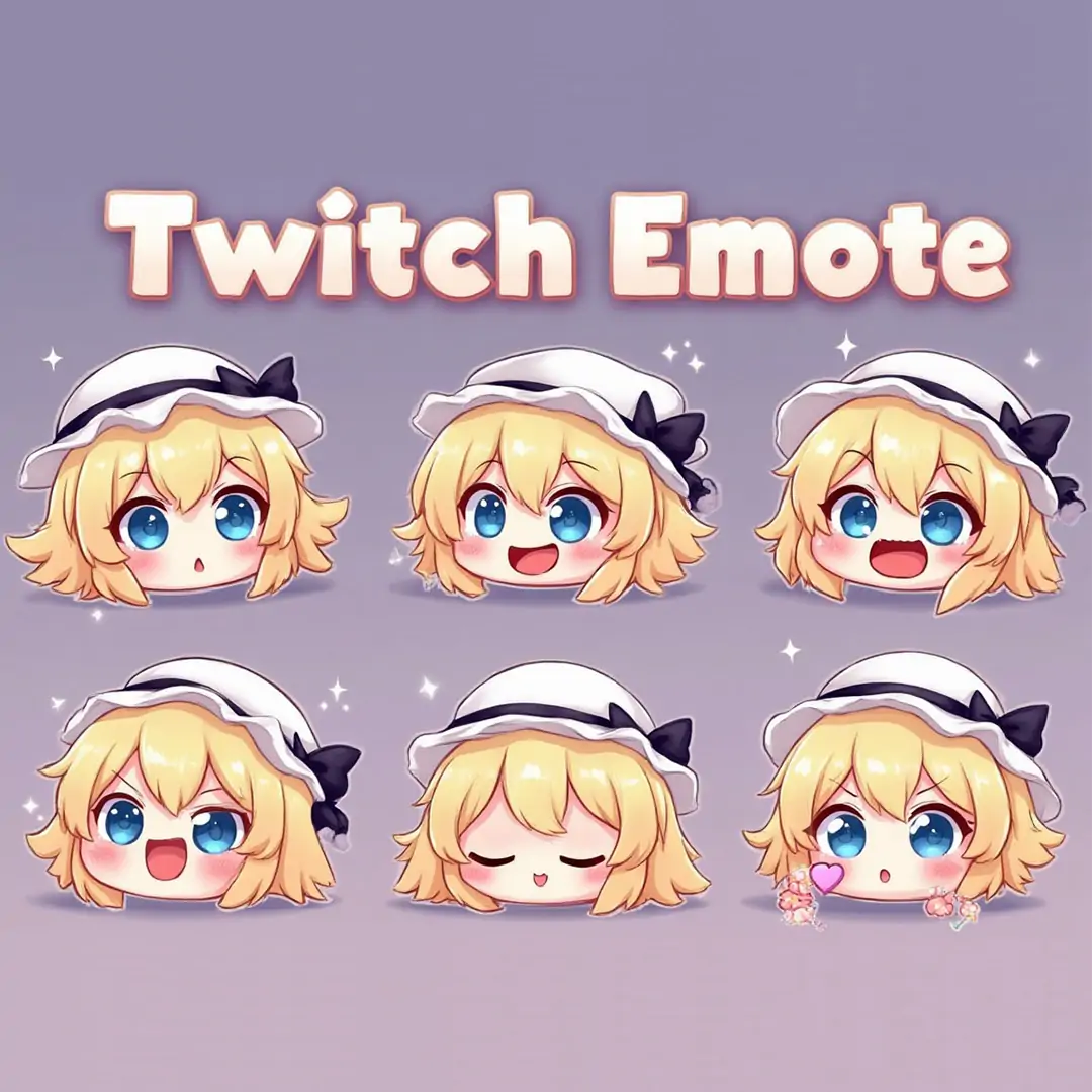 Various realistic Twitch emote generated by emote maker