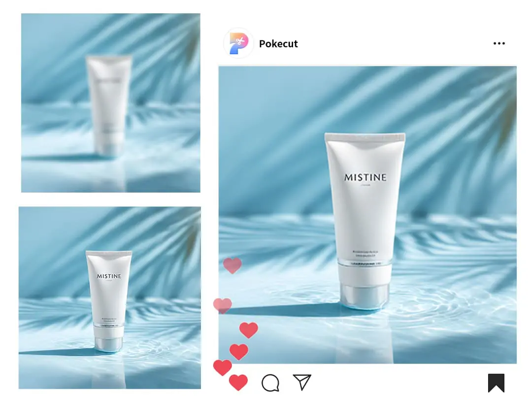A blurry product image sharpened for clear branding